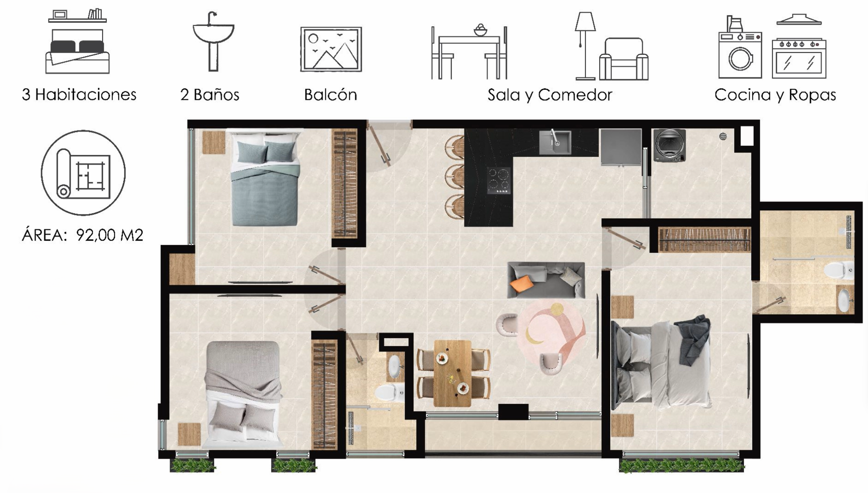 92M2
